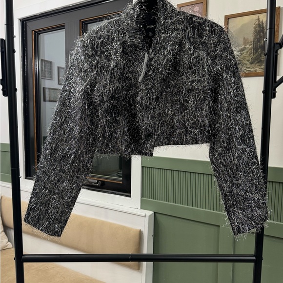 NASTY GAL Tinsel Cropped Blazer - Picture 3 of 6